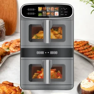 12L Multifunctional Large Capacity Household Smart Air Fryer Dual-Chamber Touchscreen Oven Visualized 2800W Intelligent Control