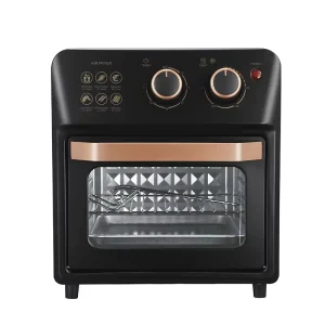 12L Stainless Steel Electric Air Fryer Oven Two in One with Hot Air Circulation Visible Window Overheat Protection