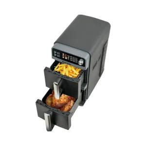 12V Digital Commercial Electric Air Fryer Oven 15L Double Drawer Countertop Design