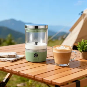 12V Mini Automatic Electric Milk Frother Portable Rechargeable Coffee Milk Foamer Car Hotel Household Use