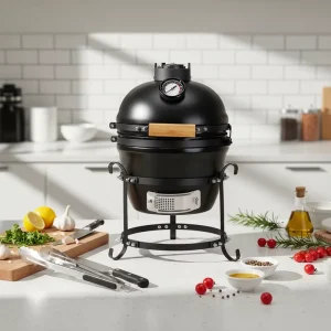 13-27 Inch Glossy Ceramic Kamado Grill Glazed Charcoal BBQ Smoker Outdoor Kitchen Oven for Gourmet Cooking