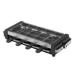 1300W Smokeless Indoor Korean Style BBQ Non Stick BBQ Table Electric Grill for 8 Person Griddle Plate Raclette Grill Machine