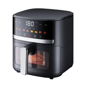 1350W Electric Large Capacity 7L Stainless Steel Square Oven Hot Air Fryer Classic Style Digital Control French German for Home