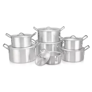 14 16 18 20 22 24 26CM 14PCS Kitchen Cooking Ware Set Aluminum Cookware