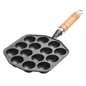 14 Hole Home Takoyaki Pancake Maker Octopus Small Balls Baking Pan Cast Iron Takoyaki Grill Pan