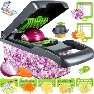 14 in 1 Multifunctional Veggie Chopper Mandoline Slicer Onion Vegetable Food Cutter Kitchen Gadget