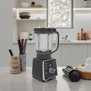 1400W 3 in 1 Electric Blender Multi Functional Juicer Smoothie Maker Chopper 3 Speeds 1.5L Glass Pitcher for Household