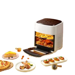 1400W Electric Convection Oven 15L 4L Air Fryer Household Multi Function 3 in 1 Appliance Oil Free Healthy Classic Plastic