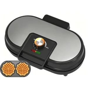 1400W Non Stick Coating 2 Slice Breakfast Maker Double Fixed Heart Plate Waffle Maker for Home Used