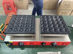 15 Hole Takoyaki Fish Ball Maker Machine 180° Flip High Productivity Mini Pancake Baker for Waffle and Muffin Making