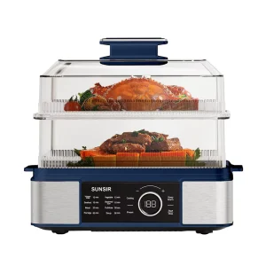 1500W Large Capacity Electric Food Steamer 3 Tier Removable Layers Stainless Steel Steamer Pot for Home Kitchen OEM ODM