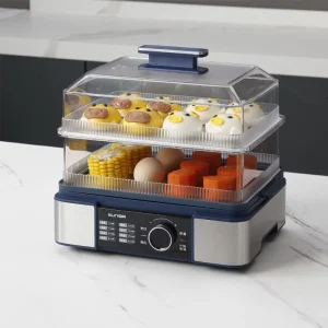 1500W Large Capacity Electric Food Steamer 3 Tier Removable Layers Stainless Steel Steamer Pot for Home Kitchen OEM ODM