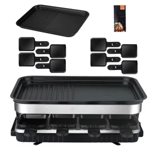 1500W Non Stick Electric BBQ Griddle Raclette Grill Smokeless Roast Baking Pan