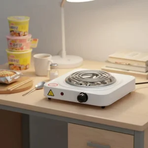1500W Single Burner Electric Hot Plate with Temperature Control, Portable, Easy Clean, Indicator Lights, EU Plug