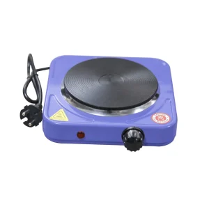 1500W Single Hotplate Electric Stove Temp Control Stainless Steel Cooktop for Home RV White