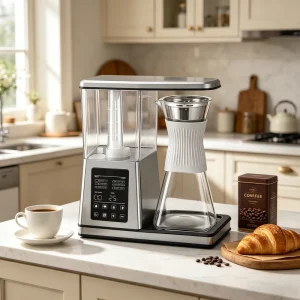 1500W Smart Digital Control 1.2L Capacity Plastic Housing Stainless Steel Brew Drip Tea Drip Coffee Maker Machine