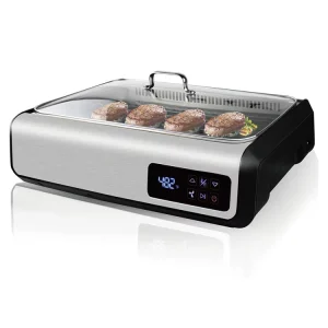 1500W Smokeless Indoor Electric Bbq Grill with Non-Stick Plate Raclette Griddles for Barbecue