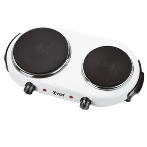 1500W+1000W Durable Portable Electric Double 2 Burner Stove Kitchen Solid Hotplate for Cooking