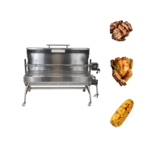 1500mm Stainless Steel Spit Roaster BBQ Grill Dual Fuel Gas Charcoal Outdoor Rotisserie