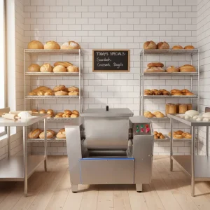 15KG Automatic Stainless Steel 304 High Efficiency Corn Water Flour Biscuit Bread Pizza Spiral Dough Mixer