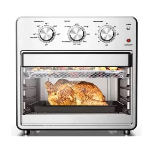 15L 1600W Stainless Steel Electric Manual Control Hot Air Fryer Oven with Transparent Glass Window for Household Hotel Use