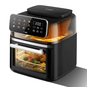 15L 2200W Smart Air Fryer Oven Steam Bake Dual Heating WiFi Touch Control Visible Window Multi Function for Home Kitchen Use