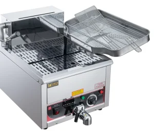 15L Commercial Electric Deep Fryer 5000W Adjustable Thermostat Stainless Steel Oil Tank Crispy Fried Chicken French