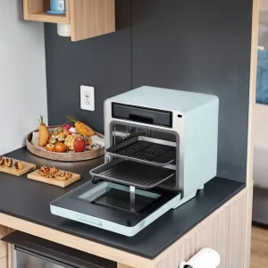 15L Countertop Convection Oven Electric Steam Air Fryer Oven for Household Baking Chicken Pizza