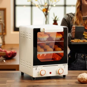 15L Large Capacity Electric Oven Kitchen Baking Pizza Bread Air Fryer Grill Convection Mini Toaster Oven for RV Home