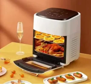 15L Square Air Fryer Oven Multifunctional Large Capacity Touch Screen Automatic Visible Smart Electric Oven
