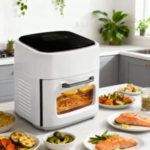 15L Visual Touch Air Fryer Modern Fully Automatic Electric French Fry Oven Large Capacity Intelligent Plastic for Household Use