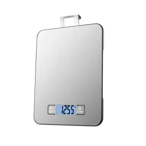 15kg 1g Precision Digital Stainless Steel Kitchen Scale with Rectangle Design Battery Powered for Cooking and Food Measurements