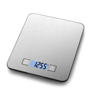 15kg Digital Food Scale Electronic Kitchen Scale with Timer Stainless Steel Material Clock OEM Laser Logos Factory Price