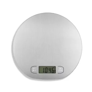 15kg Multifunction Digital Kitchen Scale Stainless Steel Waterproof Battery Powered Portable with Hanging Hook Clock Function