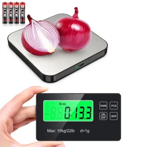 15kg Stainless Steel Kitchen Scale with Independent LCD Screen for Digital Electronic Food Scale Tare Piece Counting