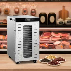 16 50 Layer Stainless Steel Electric Household Smart Control Fruit and Vegetable Biltong Beef Jerky Dried Foods Dehydrator Machine