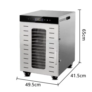 16 Layer Flat Bed Automatic Hot air Dryer Food Dehydrator Apple Pineapple Banana Mango Vegetable Fruit Drying Machine
