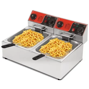 16 Liters Stainless Steel Commercial Kitchen Turkey Style Electric Deep Fryer Automatic Mobile Fryer for Food Cart