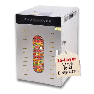 16 Trays Power Saving Dehydrate Machine Fruit Rotation Function Small Food Dehydrator