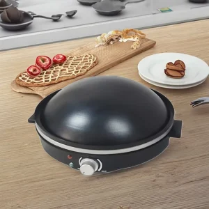 1600W Portable Electric Crepe and Pancake Maker Multi Function Bread Maker for Household and Hotel Use for Saj Production