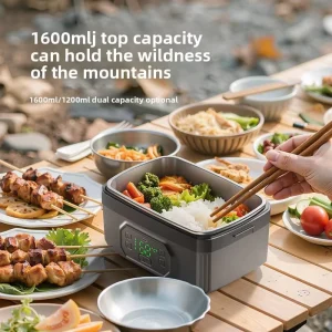 1600ml 4000mAh*6 USB Charging Battery Power Lunch Box Leakproof Rechargeable Cordless Electric Lunch Box