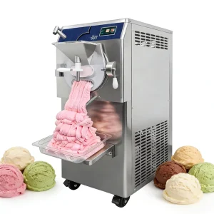 160L/H Fruit Italian Hard Ice Cream Making Machine Air Cooling Single Flavor Continuous Batch Freezer Gelato Custard Maker