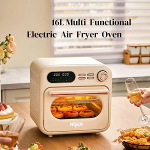 16L Kitchen Appliance Smart Touch Screen Multifunctional SS Electric Oil-Free Air Fryer Oven