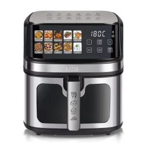 1700W 8L Nonstick Smart Electric Digital Touch Screen Display Air Fryer Freidora De Aire with Handle