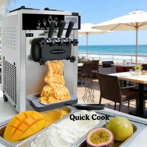 18 22L h 36 40L h High Quality 3 Flavor Soft Ice Cream Maker Machine Commercial Soft Serve Ice Cream Machine