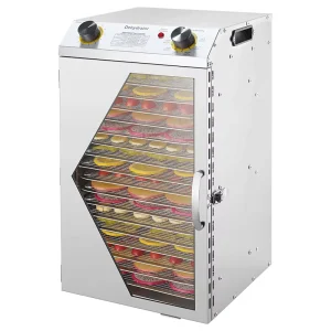 18-Layer Stainless Steel Electric Food Dehydrator 45L Household Use Multifunction Low Noise Vegetables Fruits Dryer