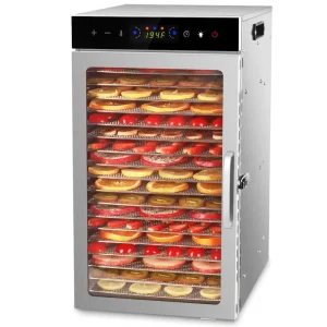 18 Layers Commercial Grade Electric Digital Fruit Dryer Stainless Steel Household Use Food Dehydrator Factory Sales Drying