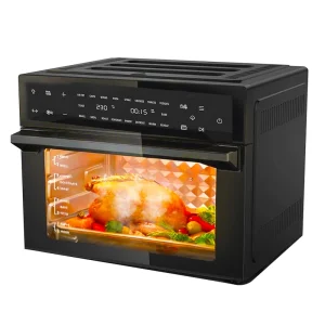 1800W 30L Large Capacity 18 Presets Air Fryer Oven with Steam Function Multifunctional Convection Toaster Oven for Home Kitchen
