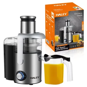 1800W Electric High Speed Citrus Juicer Juice Extractor Stainless Steel Wide Feed Chute 3 Speed Anti-Drip Outdoor Use
