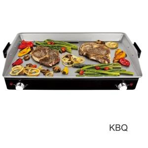 1800W Electric Stainless Steel Coil Hot Plate Two Burner Temperature Control Portable Fast Deep Grill Buffet BBQ Household